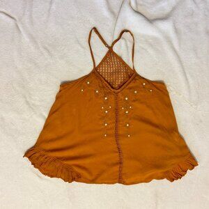 Bohemian top Xhilaration brand a mustard color